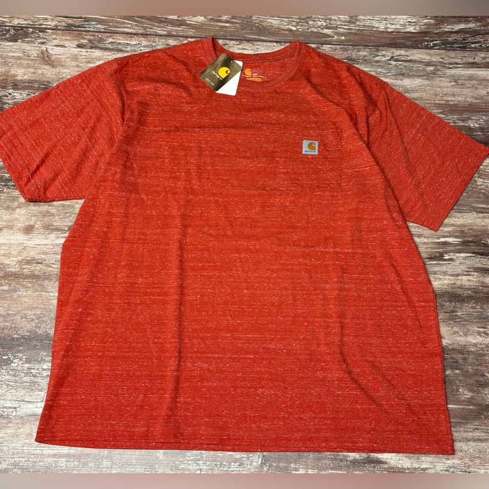 Carhartt | NWT Men's Red Orange Heather Short Sleeve Tee, 2XL